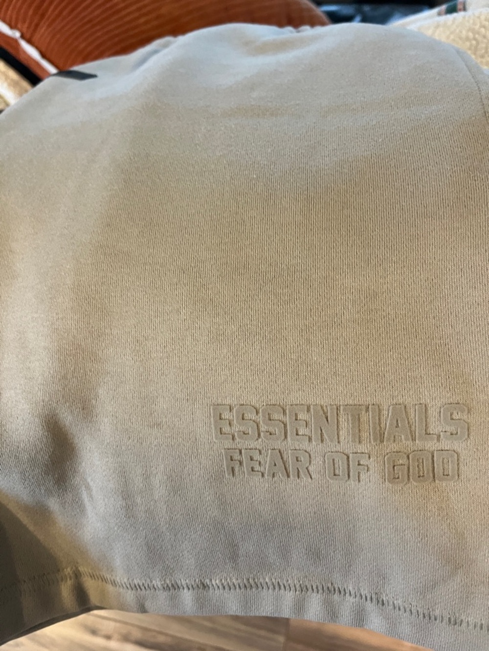 ESSENTIALS Fear of God Embossed Logo shorts - Light Beige( authentic)